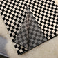 Chessboard Plaid Slim-fit Sheath A- Line Mid-length Plaid Stretch Knitted Overskirt