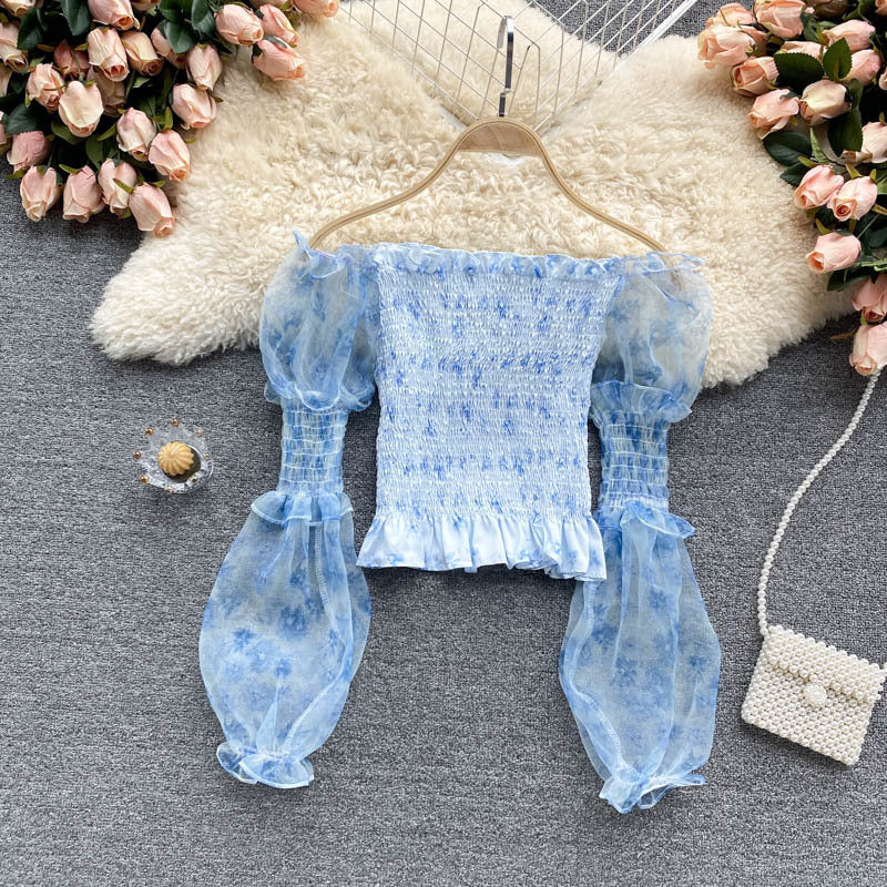 Slim All-match Sweet Printed T-shirt Trendy Spring