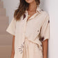 Casual Shirt Short Sleeve Cardigan Printed Home Two-piece Set
