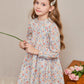 Robe fleurie en coton pour fille, style pastoral, manches bouffantes