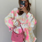 Lace-up Shorts Tie-dye Two-piece Set For Women