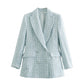Women's Summer Check Slim Fit Blazer