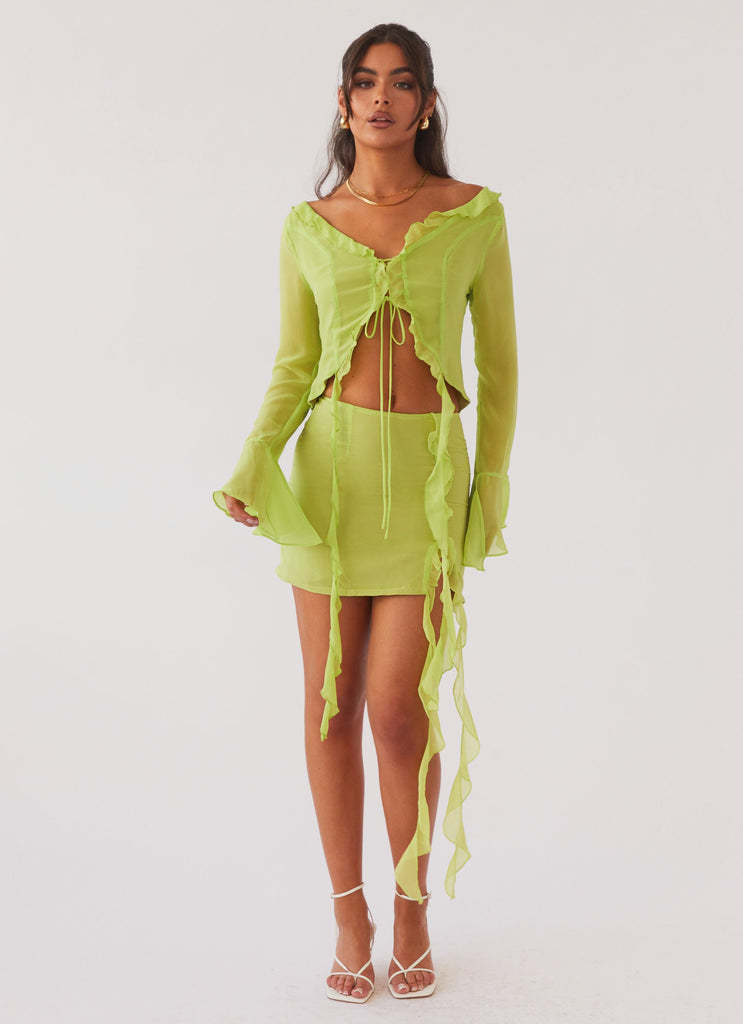 New Tassel Lace Long-sleeved Hip Skirt Suit