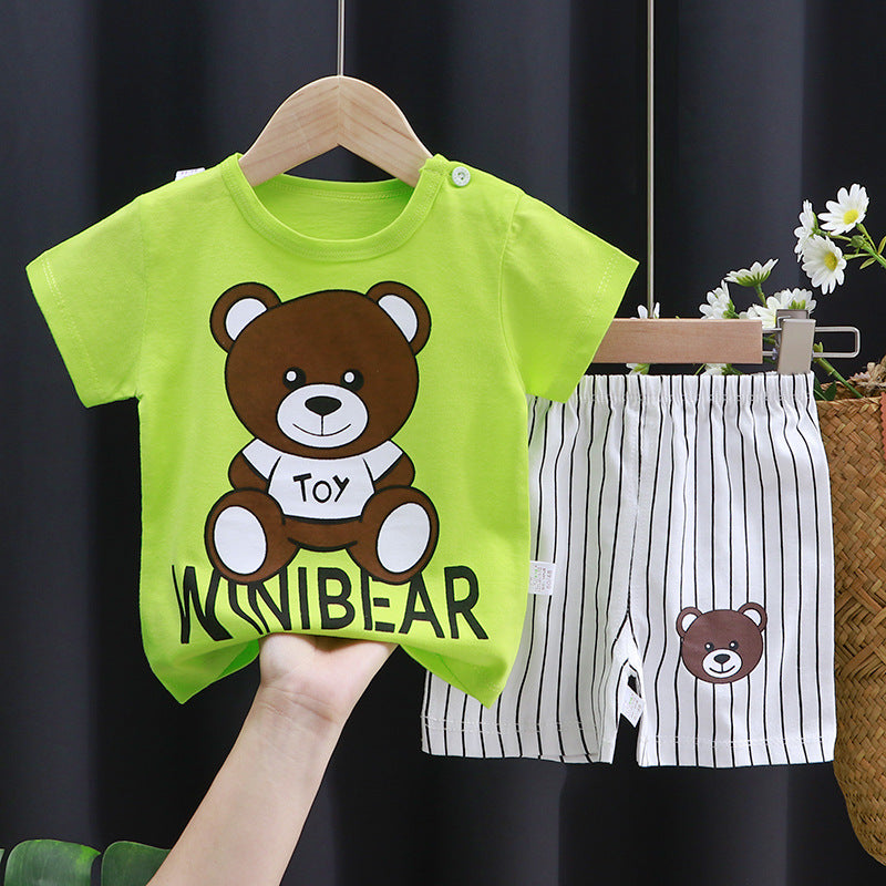 Ensemble à manches courtes pour enfant en pur coton
