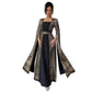 Womens Casual Long-sleeve Flared Dress