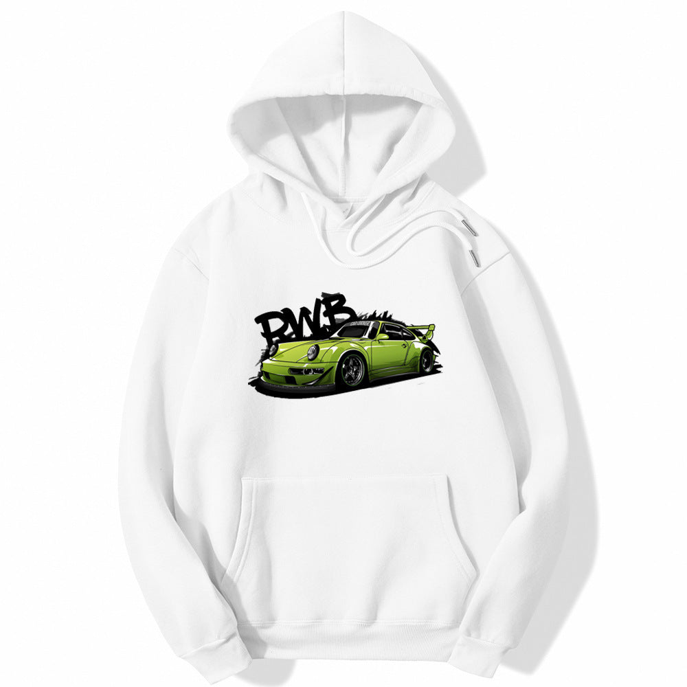 Sweat à capuche Initial D Fashion pour Porsche 911 RWB à manches longues