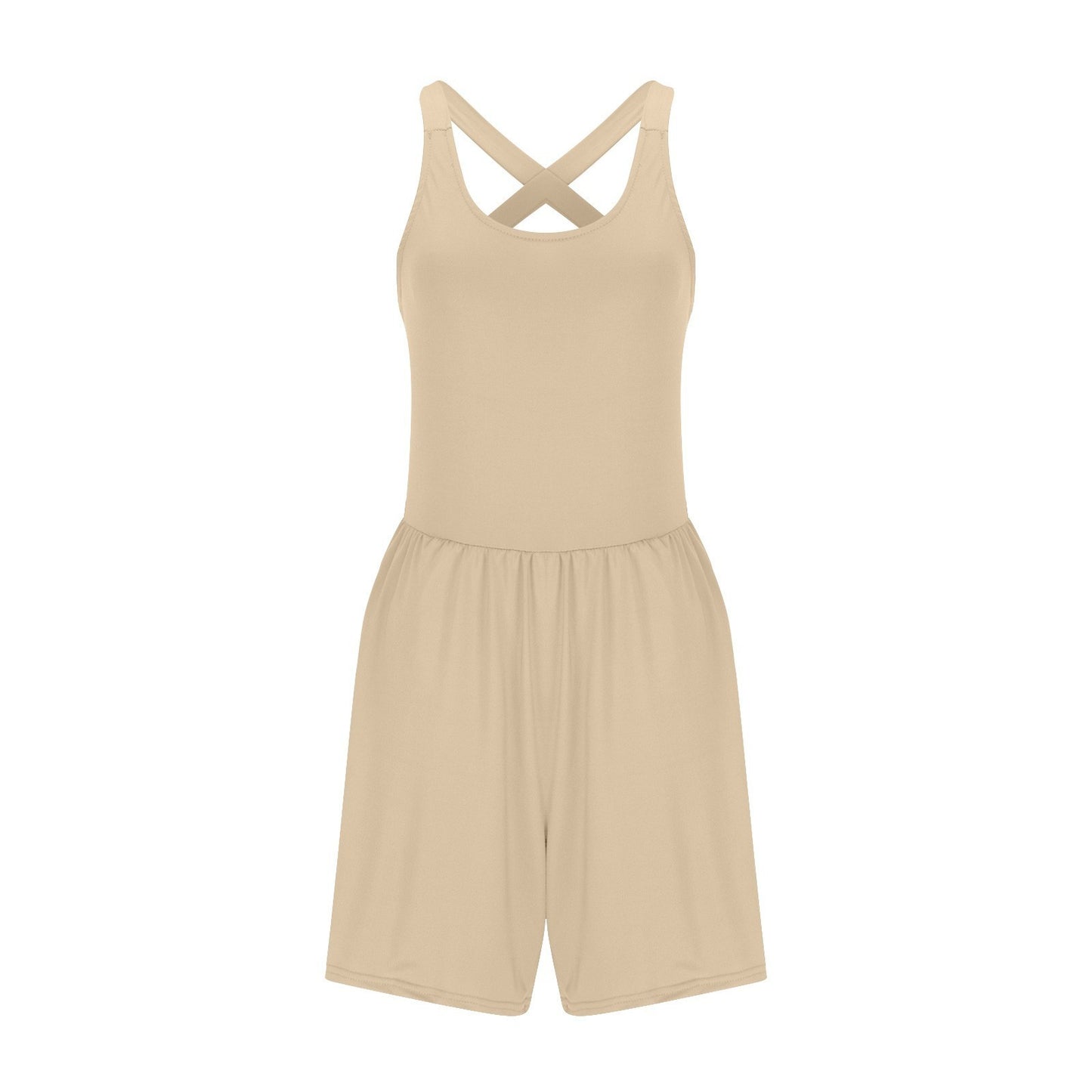 Combinaison plissée à bretelles pour femme, nouvelle collection sport