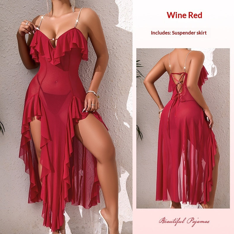Sheer Temptation Backless Elegant Evening Gown