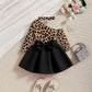 Bow Ruffled Dress Two-piece Set