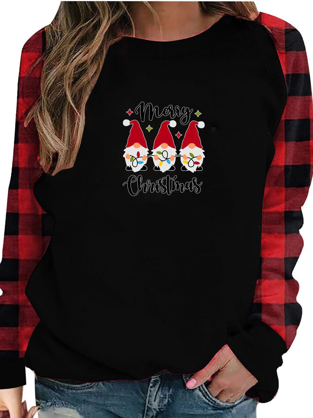 Pull ample imprimé 3D de Noël