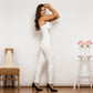 Combinaison en cuir blanc brillant Melody de Shascullfites, combinaison longue blanche pour femme, body gainant une pièce