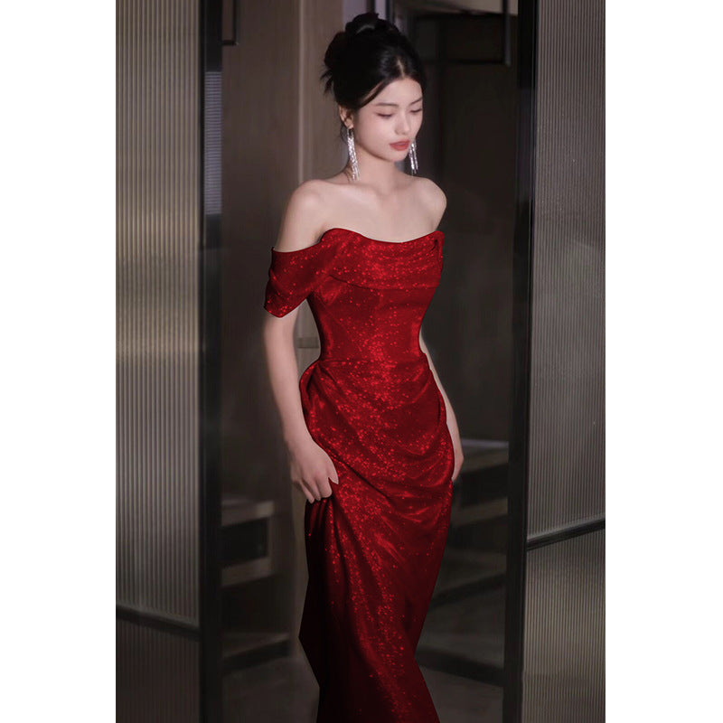 Women's Shiny Banquet Host Dress