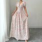 New Womens Floral-print Maxi Dress