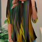 Women's Clothing Digital Printed Round Neck Loose Long Sleeve Top