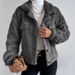 Rabbit Plush Jacket Lapel Shirt Plus Fleece Comfortable Casual Women