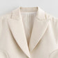 European And American Style Stylish Simple And Versatile Silk Satin Textured Suit Long Sleeve Jacket