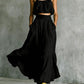 Two-piece High-waist Flared Skirt Set