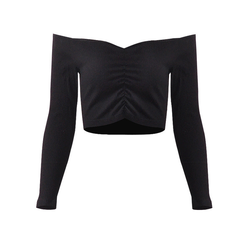 Short Shoulder Slim Cropped T-shirt