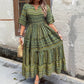 Spring And Summer Tribal Print Casual Women's Dress