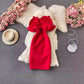 Women's Off-shoulder Shoulder-baring Sheath Dress