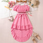 Girls Retro Printing Fashion Unique Two-piece Set