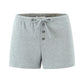 European And American Style Slim Knit 2-Piece Set Sweet Round Neck Long Sleeve Knit Top Elastic Waist Shorts