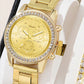 Women's Three-eye Quartz Diamond-embedded Watch