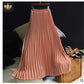 Solid Color High Waist Half-length Skirt Female Elastic Waist Chiffon Skirt