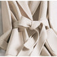 Autumn And Winter Creamy-white Temperament Slim-fit Woolen Coat Women
