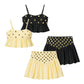 Sling Short Top High Waist Skirt