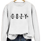 Fashion Printed Cozy Season Autumn Crew Neck Long Sleeve All-match Loose Sweater