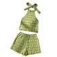 Vacation Style Sling Top Beach Short Suit