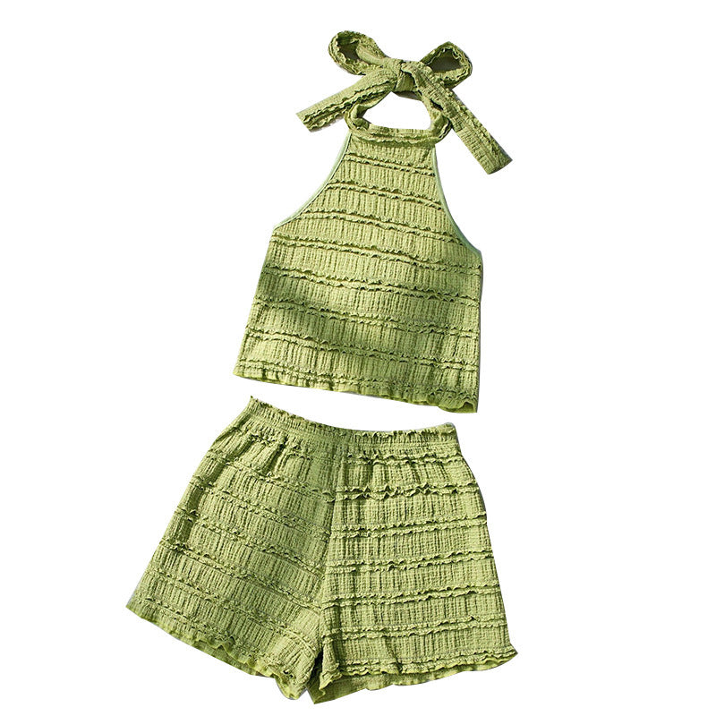 Vacation Style Sling Top Beach Short Suit