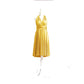 More Than Multiple Wear Rope Cross Backless Bandage One-piece Dress Long And Short