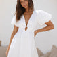 Polyester Kite Flying Dress White Female
