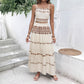 Tassel Ribbon Sling Top Two-piece Overskirt Suit