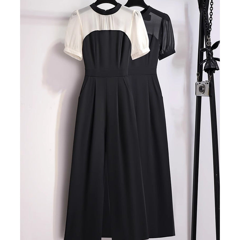 Fashion-forward Jumpsuit With High-waisted Wide-leg Pants