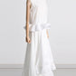 Women's Fashion Pleated Stand Collar Sleeveless Top Ruffled Skirt Two-piece Set
