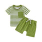 Short-sleeved Shorts Stitching Children's Suit
