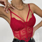 Lace Wrap Chest Rhombus Back Slim Fit