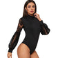 Lace Slim Fit Patchwork Fashion Long Sleeve Jumpsuit For Women