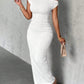 Cute Fashion Water Ripple Sloping Shoulder Dress