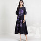 Women's Fashion Temperament Printed Pleated Dress