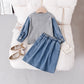 Love Bead Patchwork Princess Dress Two-Piece Set