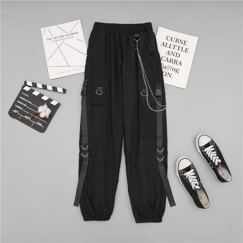 Suit Schoolgirl Loose Tie Shirt With High Waist Pants