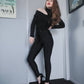 Women's One Shoulder Cutout Long Sleeve Turtleneck Top