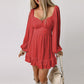 Solid Color Waist-controlled Slimming Long Sleeve Dress