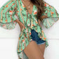 New Printed Tied Lotus Leaf Top