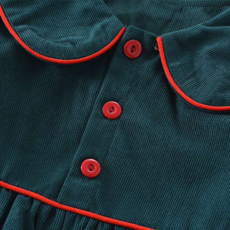 Robe en velours côtelé pour fille Robe de princesse pour bébé