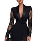 V-neck Lace Bodycon Sheath Dress For Women